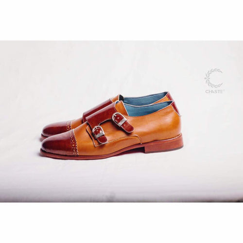 Two-tone  Monk Strap - Brown